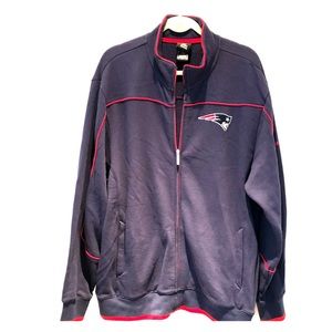 New England patriots zip up sweatshirt.